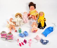 6 darab klf kisméretű játékbaba + kellékek.