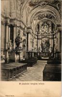 Jászó, Jászóvár, Jasov; Templom belseje. Vitéz A. kiadása / church interior (fl)
