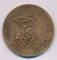 Kiss Nagy András (1930-1997) DN "Fodor József 1843-1901" kétoldalas bronz emlékérem (60mm) T:AU