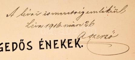 Kersék János: Hegedős énekek. Versek. Dedikált! Bp., 1911. Rényi Károly 295p. Kiadói papírborítóval