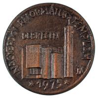 Nagy József (1931-2002) 1975. "Nagyerdői Református Templom Debrecen 1975 / In Memoriam Martin Luther King 1929-1968" (Martin Luther King emlékére) kétoldalas, öntött bronz emlékérem (74,5mm) T:XF