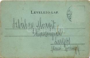 1900 Kassa, Kosice; Jakab A. műépítész Kossuth Lajos utcai háza este holdfényben. Vitéz A. kiadása /...