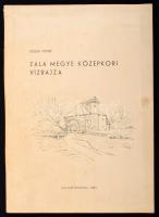 Holub József: Zala megye középkori vízrajza. Függelék: A malmok Zala megye vizein. A halászat Zala megye vizein. Zalaegerszeg, 1963. (Zala megye Tanácsa Végrehajtó Bizottsága - Zalaegerszegi Nyomda). 67 + [5] p. + 1 térkép (kihajtható). Egyetlen kiadás. Holub József (1885-1962) történész, jogtörténész, művelődéstörténész, pécsi egyetemi tanár. 1909-1929 között dolgozott monumentális Zala megyei középkori történeti monográfiáján, melyet a megye régóta meghirdetett pályázatára írt, az 1929-ben megjelent munka (Zala megye története a középkorban), a helytörténetírás klasszikusává vált. A megye történetével kapcsolatban több írása is kéziratban maradt. A szerző alapos levéltári kutatások nyomán állított fel hipotézist a megye középkori vízrajzával kapcsolatban: nézete szerint a török kor előtt a megye területe sokkal kevésbé volt mocsaras, mint a török kortól kezdve folyamatosan. Néhány oldal fűzése meglazult. (A Göcseji Múzeum közleményei, 23. szám.) Fűzve, illusztrált kiadói borítóban.