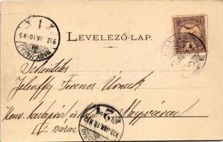 1902 Kassa, Kosice; Gr. Andrássy palota és kávéház, Migaly Sándor üzlete. Kiadja az Egy- és kétkoron...