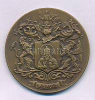 1936. "Miskolc" kétoldalas bronz emlékérem, hátoldalán "MAK 1936" gravírozással....