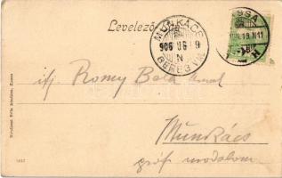 1906 Kassa, Kosice; Kenyér piac, Jelinek H. üzlete, árusok. Nyulászi Béla kiadása / bread market, sh...