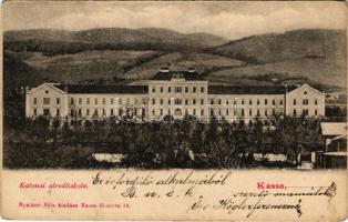 1902 Kassa, Kosice; katonai alreáliskola. Nyulászi Béla kiadása / military school (EK)