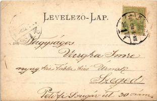 1904 Kassa, Kosice; Törvényszéki palota, Jakab üzlete. Varga Bertalan kiadása / court, shops. photo ...