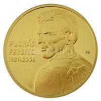 ifj. Szlávics László (1959-) 2012. "Nagy Magyarok / Puskás Ferenc" aranyozott Cu emlékérem kapszulában (40mm) T:PP