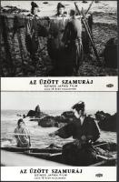 cca 1989 előtt készült, "Az űzött szamuráj" című japán film jelenetei és szereplői, 18 db ...