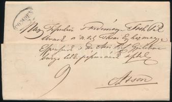 ~1830 Portós levél "COMORN" (Gudlin 100 p)