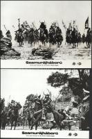 cca 1989 előtt készült, "Szamurájháború" című japán film jelenetei és szereplői, 7 db vint...