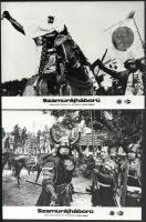 cca 1989 előtt készült, "Szamurájháború" című japán film jelenetei és szereplői, 7 db vint...
