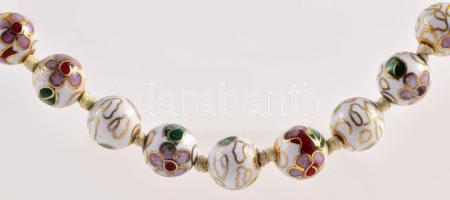 Tűzzománc nyaklánc, h: 52 cm