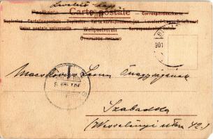 1901 Francia kártyás művészlap / French card suit s: E. Schiendl (EM)