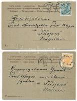 1901 2 db RÉGI (1905 előtti) német karácsonyi üdvözlőlap, karácsonyfadísz pár. Christbaumschmuck Ser...