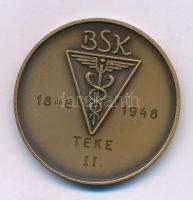 1948. "Bank Sport Központ 1948 - Alapítva 1912" kétoldalas bronz emlékérem, hátoldalán a klub címerével és "1848 - 1948 TEKE II." gravírozással. Szign.: MF (38mm) T:AU