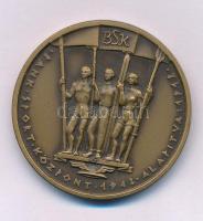 1948. "Bank Sport Központ 1948 - Alapítva 1912" kétoldalas bronz emlékérem, hátoldalán a k...