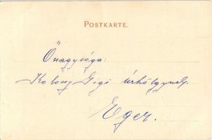 1900, fashion art postcard. Dr. Trenkler Co. artist signed