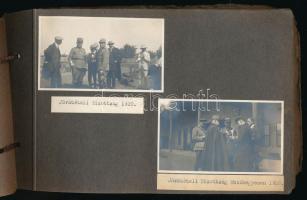 1917-1929 Régi fotóalbum, közte több fényképpel Wekerle Sándor miniszterelnökről, valamint Wekerle G...