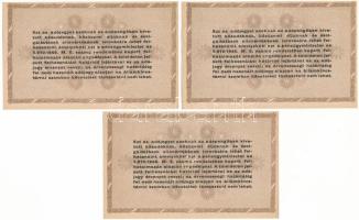 1946. 10.000AP (3x) sorszámkövetők, vízjeles papíron "D 39 88.760 - D 39 88.762" T:AU Adam...