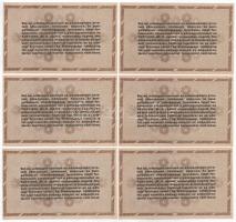 1946. 10.000AP (6x) sorszámkövetők, vízjeles papíron "D 26 65.014 - D 26 65.014" T:AU Adam...