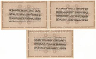 1946. 10.000AP (3x) sorszámkövetők, vízjeles papíron "D 39 88.743 - D 39 88.745" T:AU Adam...