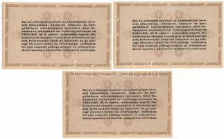 1946. 10.000AP (3x) sorszámkövetők, vízjeles papíron "D 39 88.351 - D 39 88.353" T:AU Adam...