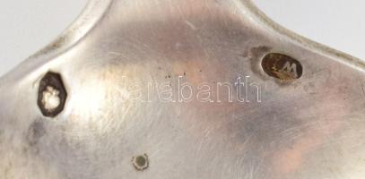 Ezüst (Ag) kanál szett, 6 darab, h: 22,5 cm, jelzett, nettó 551g