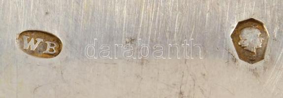 Ezüst (Ag) villa szett, 6 darab, h: 21,5 cm, jelzett, nettó 459g