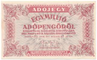 1946. 1.000.000AP vastagabb fehér papíron T:AU Adamo P53