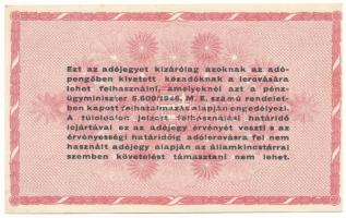 1946. 1.000.000AP vastagabb fehér papíron T:AU
Adamo P53