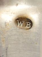 Ezüst (Ag) nyelű kés szett, 6 darab, jelzett, h: 25,5 cm