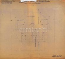 1931 Bp., a Budai Várban építendő személyszállító lift és páternoszter tervrajzai, a Ganz és Társa c...