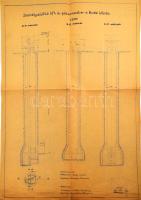 1931 Bp., a Budai Várban építendő személyszállító lift és páternoszter tervrajzai, a Ganz és Társa c...