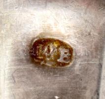 Ezüst (Ag) nyelű kés szett, 6 darab, jelzett, h: 21,5 cm