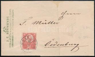1871 Réznyomat 5kr levélen / on cover "SZALÓNAK" - Oedenburg