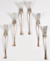 Ezüst (Ag) villa szett, 6 darab, jelzett, h: 17 cm, nettó 261g