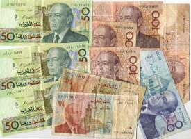 Marokkó 1987,1996  20D 2x,50D 3x, 100D 4x, 200D 1x T:2