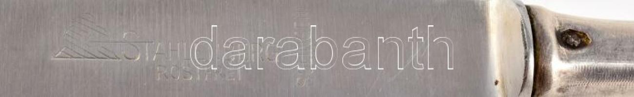 Ezüst (Ag) nyelű kés szett, 6 darab, jelzett, h: 18 cm