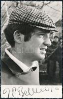 Jean-Paul Belmondo (1933-2021) francia színész aláírt fotólapja / Autograph signed photo of Jean-Paul Belmondo