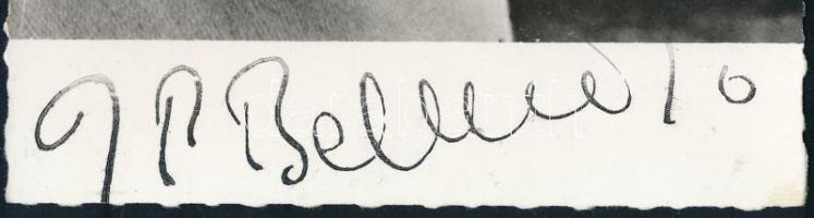 Jean-Paul Belmondo (1933-2021) francia színész aláírt fotólapja / Autograph signed photo of Jean-Pau...