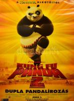 2012 Kung Fu Panda 2., filmplakát, papír, feltekerve, gyűrött, lapszéli apró szakadásokkal, 98x68 cm
