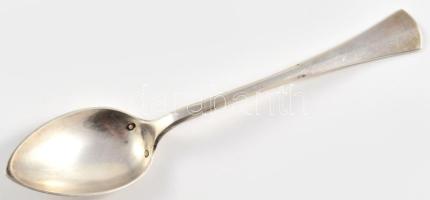 Ezüst (Ag) teás kanál szett, 6 darab, jelzett, h: 15 cm, nettó 197g