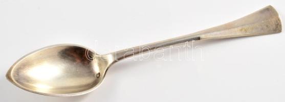 Ezüst (Ag) kávés kanál szett, 6 darab, jelzett, h: 12 cm, nettó 92g