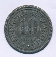 1920 k. 10f "BP. Köztisztviselők Fogy. Szövetkezete" Fe lemez szükségpénz T:VF, patina