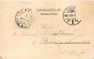 1902 Fiume, Rijeka; Via Fiumara / street, horse-drawn tram, construction. J. Radici (r)