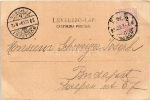 1899 (Vorläufer) Fiume, Rijeka; Hafen, Geschaftshaus Schambik, Rossbacher's Grand Hotel Europe ...