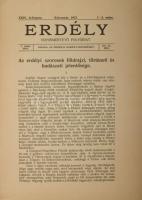 1915-17 Erdély. Honismertető folyóirat Az Erdélyi Kárpát-Egyesületnek és Muzeumának értesítőjének 6 ...