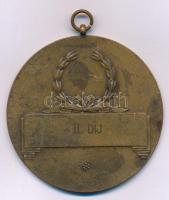 1960 k. "II. díj" kétoldalas bronz atlétikai díjérem. Szign.: Iván István (1905-1968) (65m...